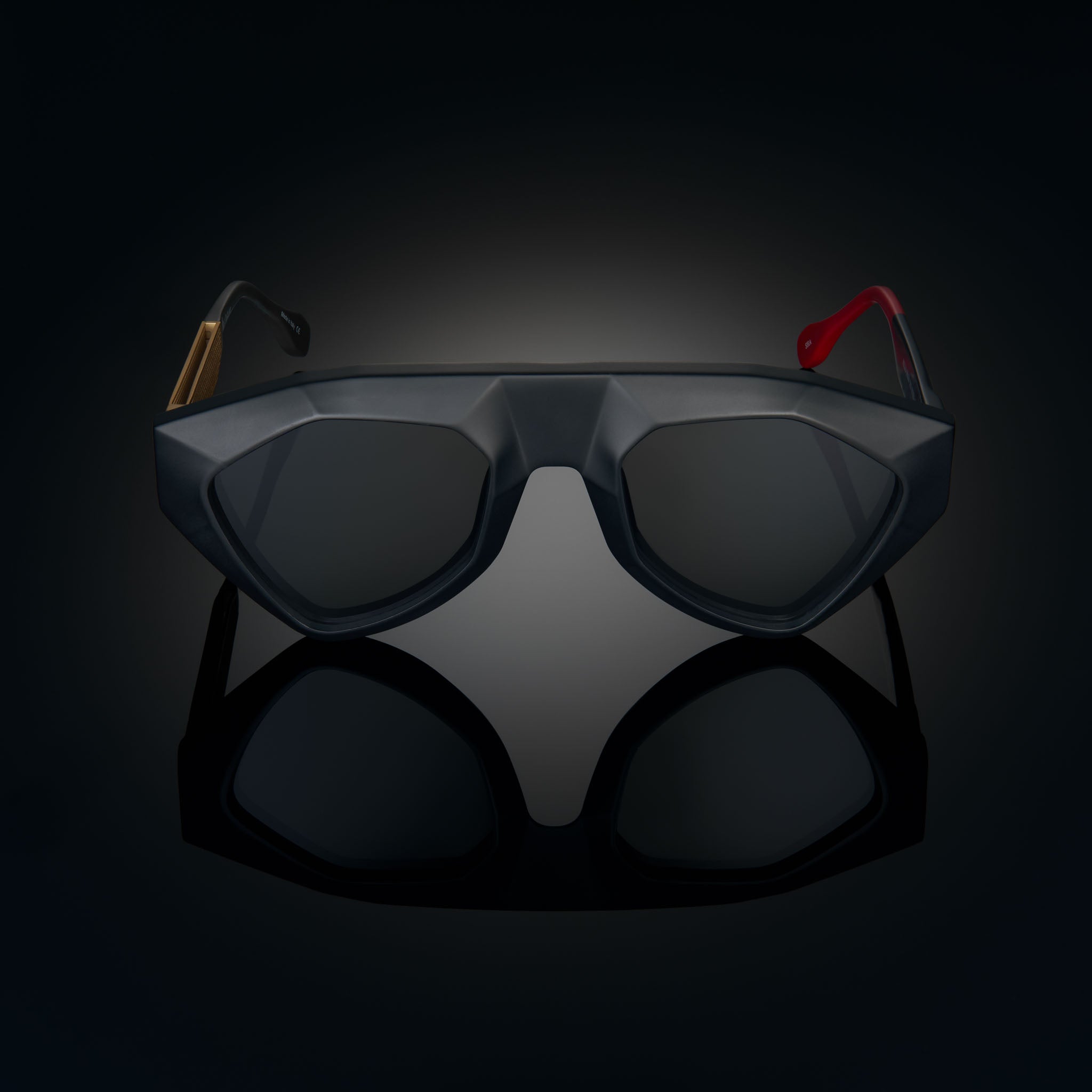 サングラス VYSEN EYEWEAR Vysen - SH-1 - black matte and gold matt The Sha - SH1 – Vysen Eyewear