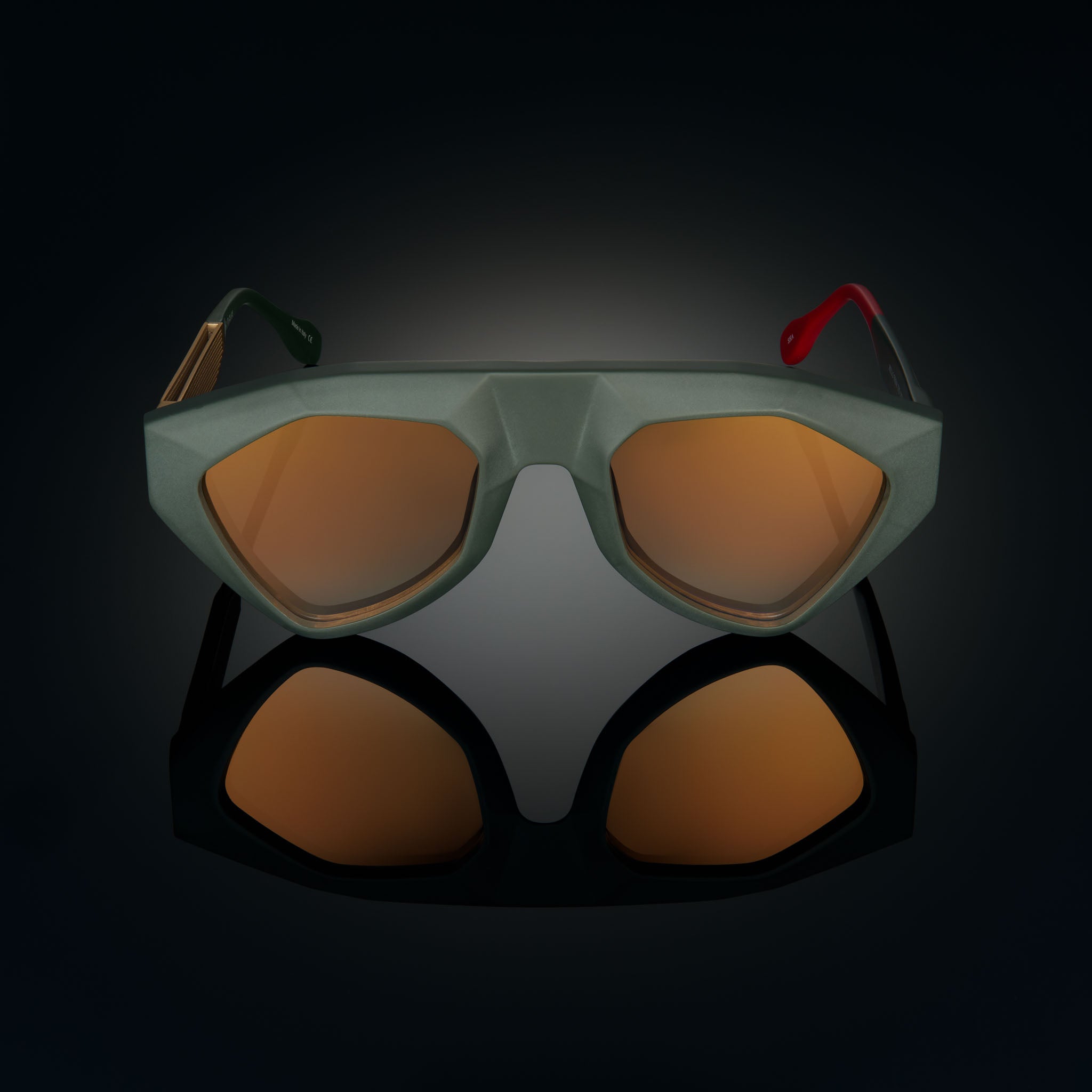 サングラス VYSEN EYEWEAR Vysen - SH-2 - Military green matte gold The Sha - SH2 – Vysen Eyewear