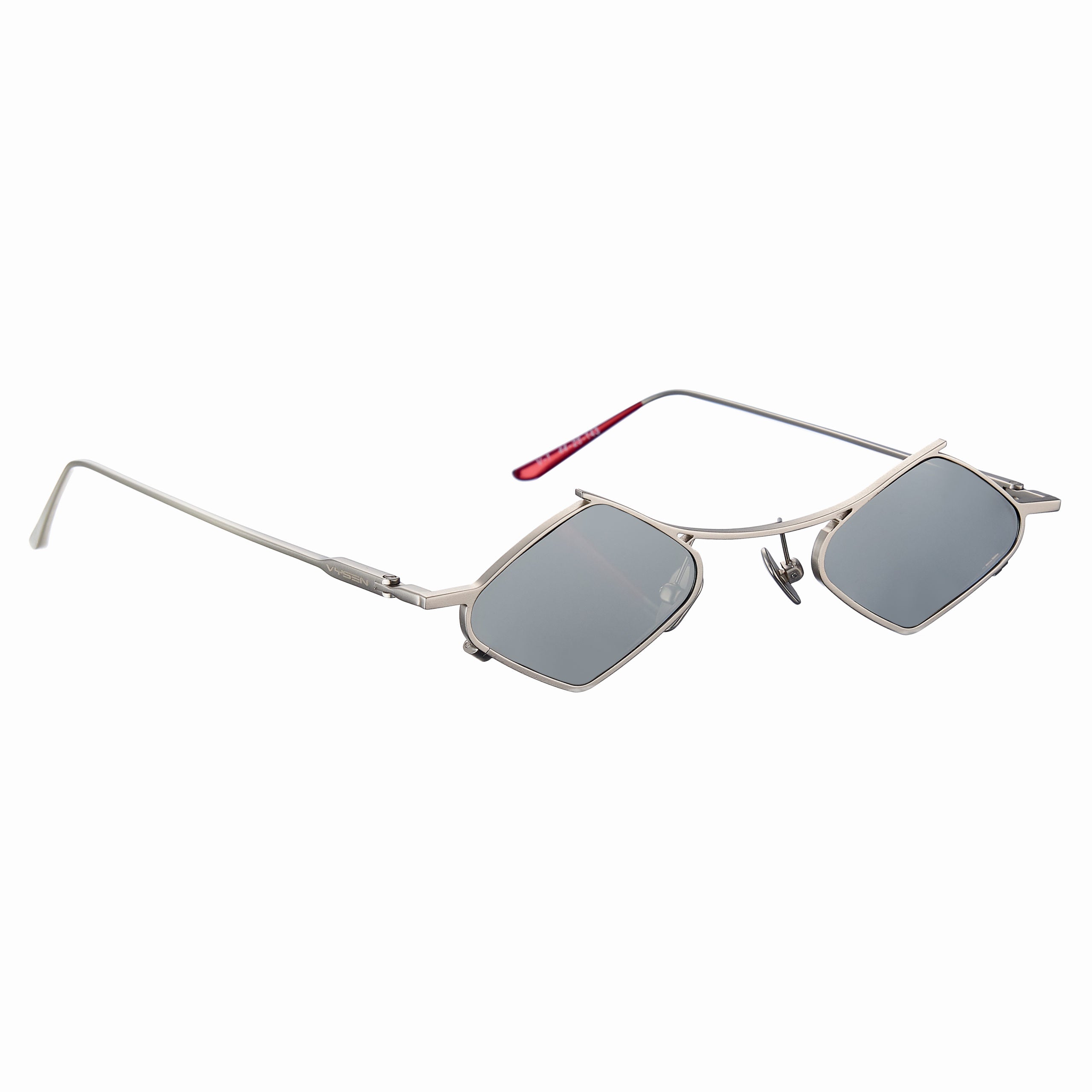 サングラス VYSEN EYEWEAR Vysen - L-4 - silver matte (L 4 SILVER MATTE) The Luigi - L4 – Vysen Eyewear