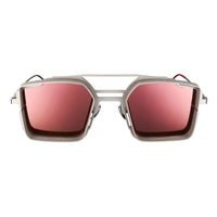 Silver Matte Frame - Rose Gold Mirror Lenses Luigi Sunglasses
