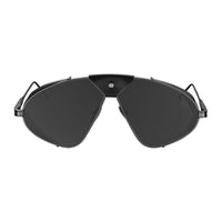 Gun Metal Frame + Black Lenses + Black Leather Luis Fonsi Sunglasses