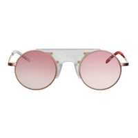 18K Rose Gold Plated/ Clear Matte Organic Acetate - Rose Gold Lenses Rubi Sunglasses