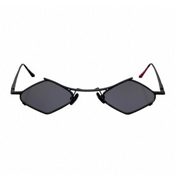 Black Matte Stainless Steel Frame with Black Mirror Lenses Vini Sunglasses