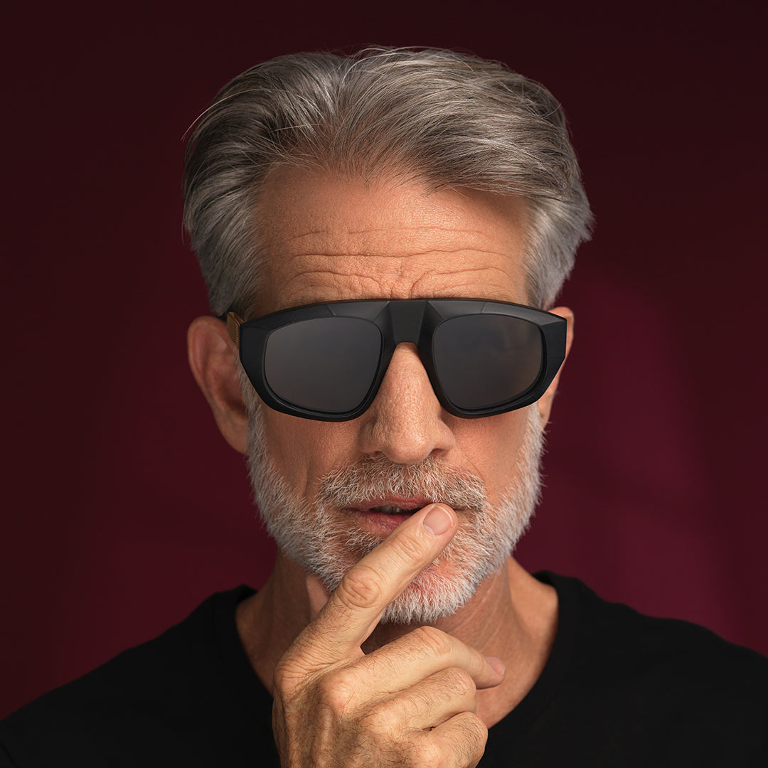 サングラス VYSEN EYEWEAR Vysen - SH-1 - black matte and gold matt The Sha - SH1 – Vysen Eyewear