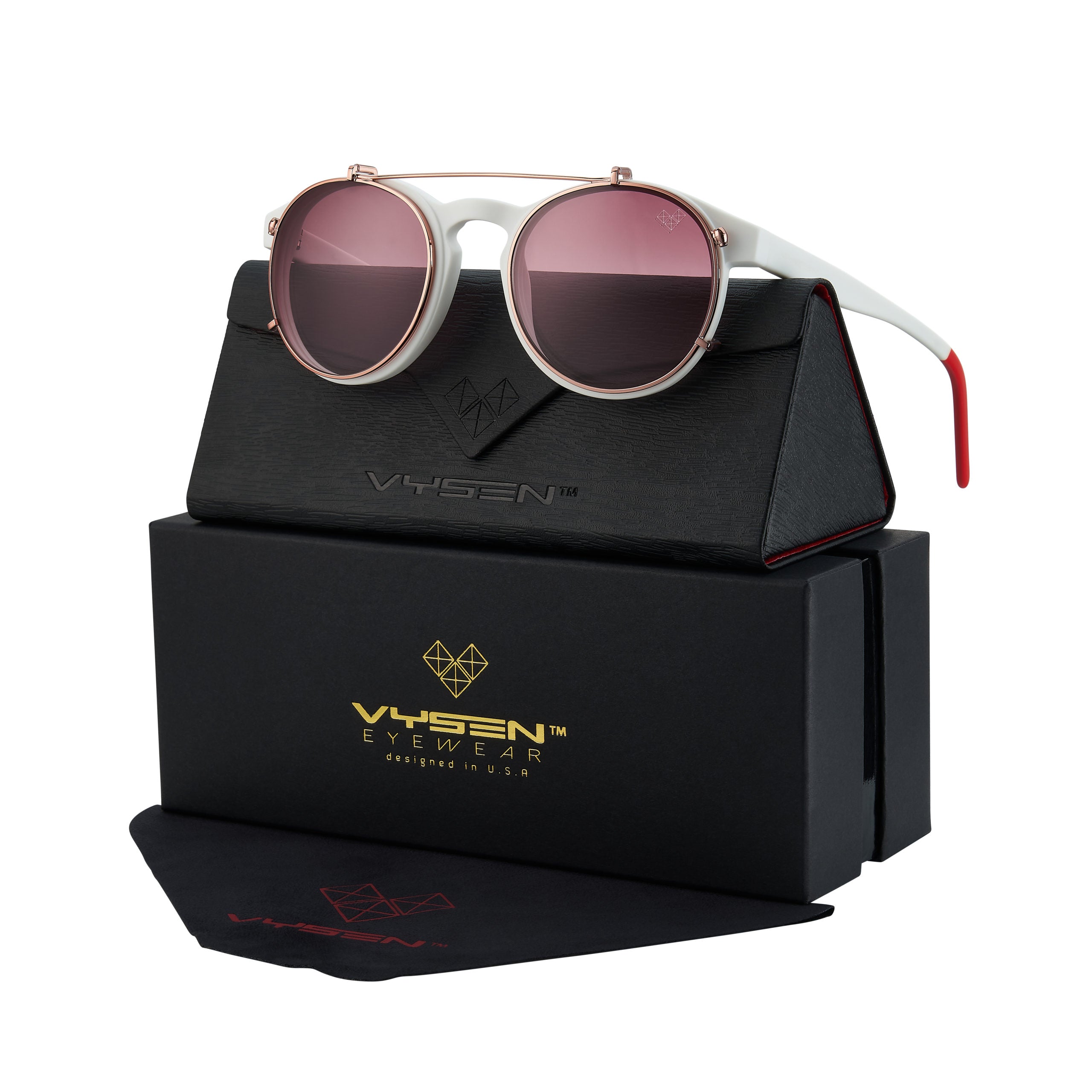 VYSEN Eyewear Aviva Sunglasses White The Aviva - AV8B – Vysen Eyewear main image 2