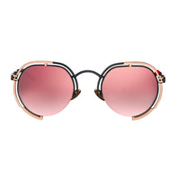 Black and Rose Gold Frame - Rose Mirror Panache Sunglasses
