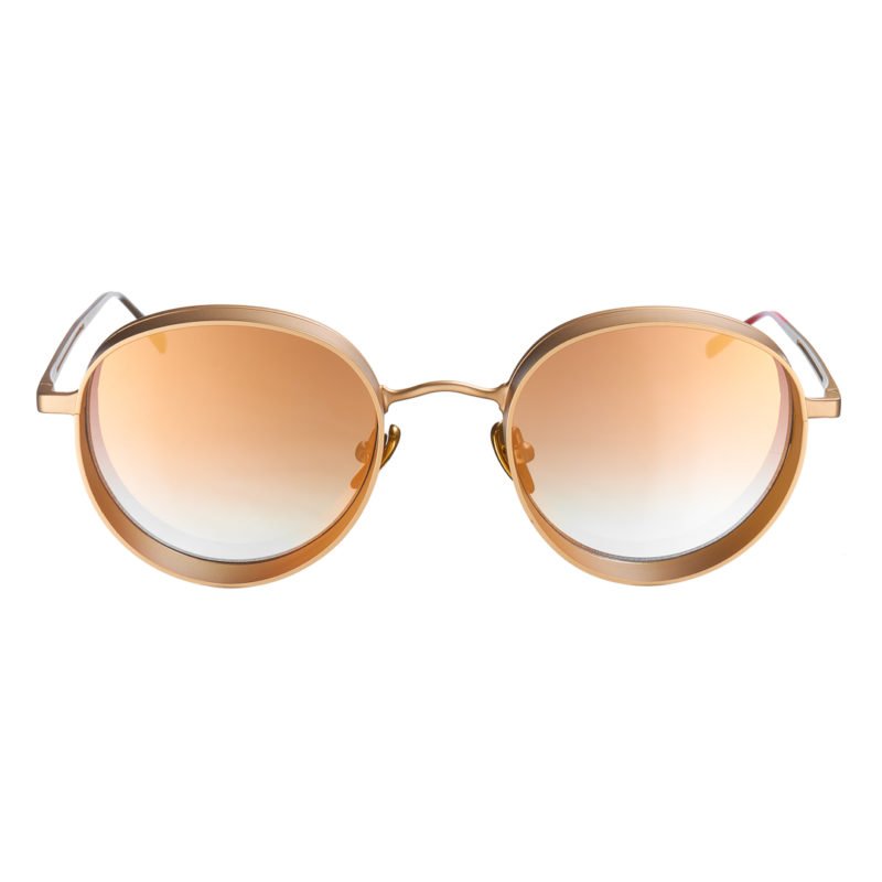 Gold Matte Frame - Gold Gradient Mirror Lenses Noah Sunglasses