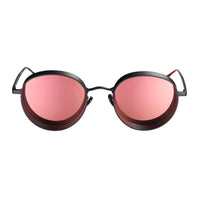 Black Matte Frame - Rose Gold Mirror Lenses Noah Sunglasses