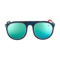 Camouflage Blue Matte - Blue Mirror Troy Sunglasses
